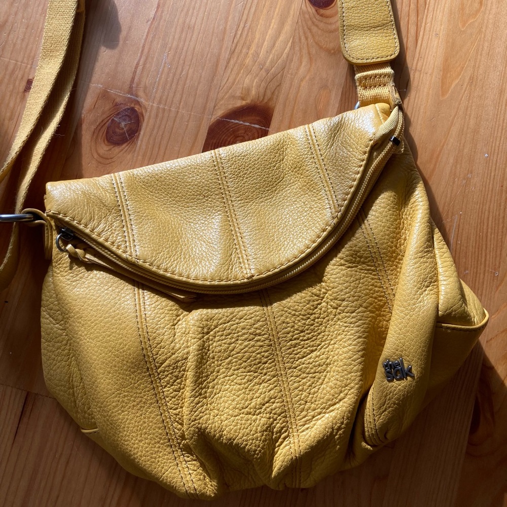 The Sak leather yellow crossbody bag